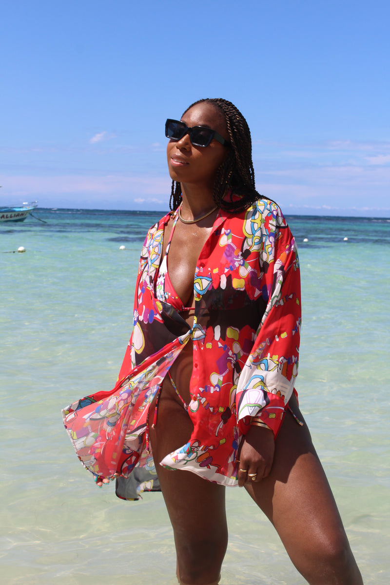 Carnival Beach Shirt - Red