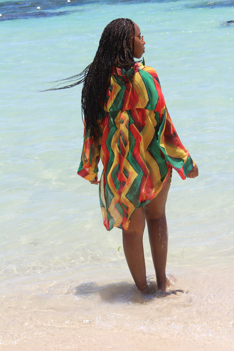 Sunset Zig Zag Beach Shirt