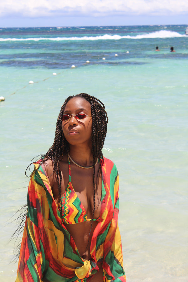 Sunset Zig Zag Beach Shirt