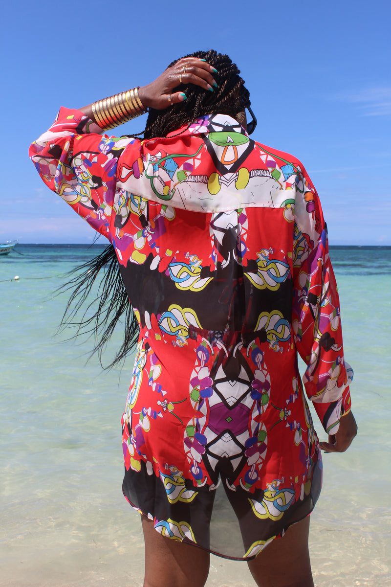 Carnival Beach Shirt - Red