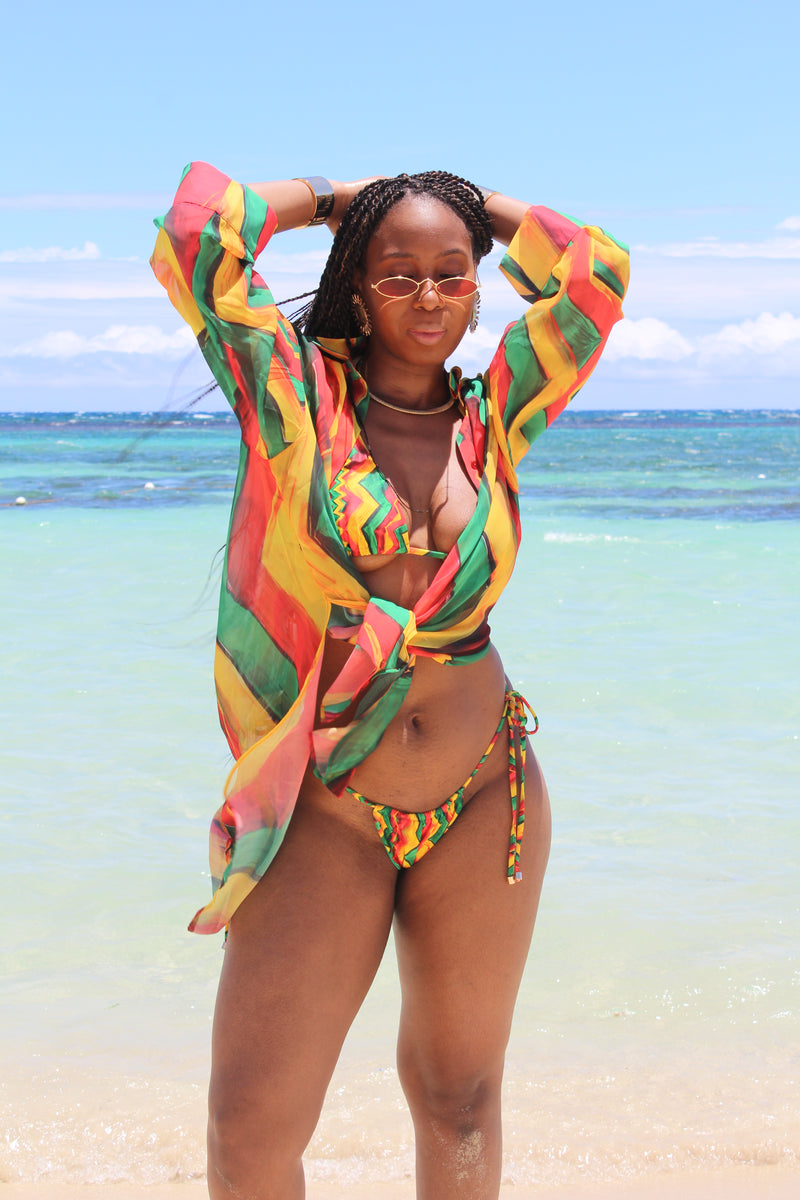 Sunset Zig Zag Beach Shirt